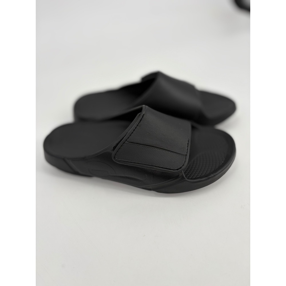 OOFOS OOahh Sport Flex Slide Sandals Black Adjustable Recovery Mens 11 Womens 13